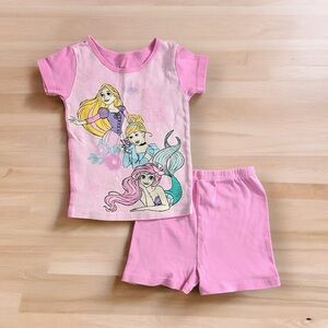 Girls Princess Rapunzel Ariel Cinderella Disney Cotton PJ Pajama Set
